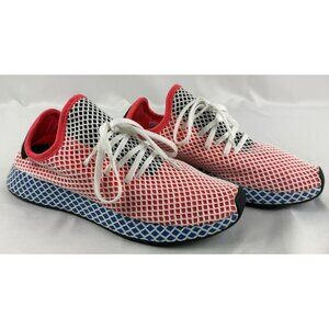 NWOT Size 10 -adidas Deerupt SolarRed Bluebird Men’s Athletic Runner Shoe (CQ262